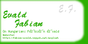 evald fabian business card